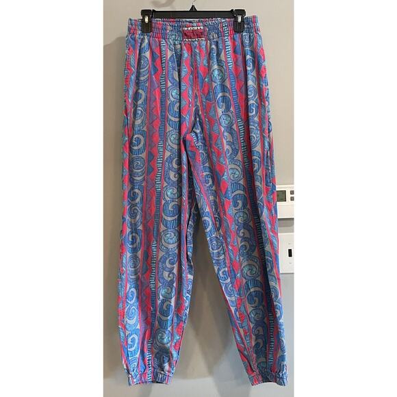 Gitano Pants Striped Pattern Cotton Parachute Hammer Baggy Gym Vintage‎ Medium - Picture 1 of 8